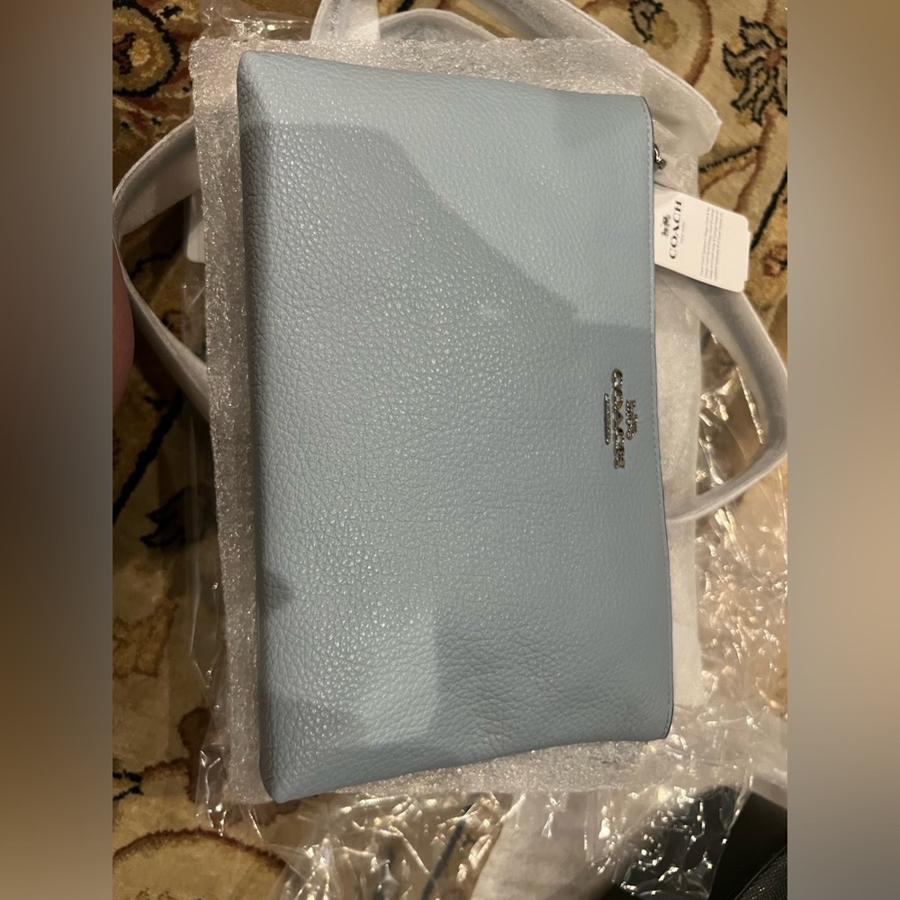 Light blue coach cross body